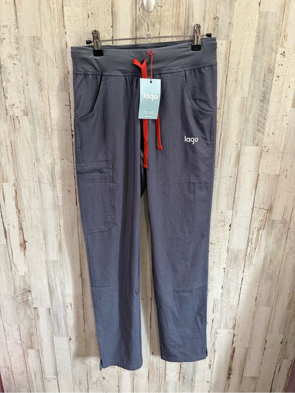 NWT Lago Trillium Scrub Pants XXS Regular Charcoal Gray Stretch Medical Uniform